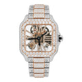 CTR Skeleton Fully Iced Moissanite Watch – Silver & Rose Gold #11