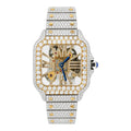 CTR Skeleton Fully Iced Moissanite Watch – Silver & Gold #10
