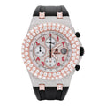 AP Collection – Rose Gold & Silver Iced Moissanite Watch #28