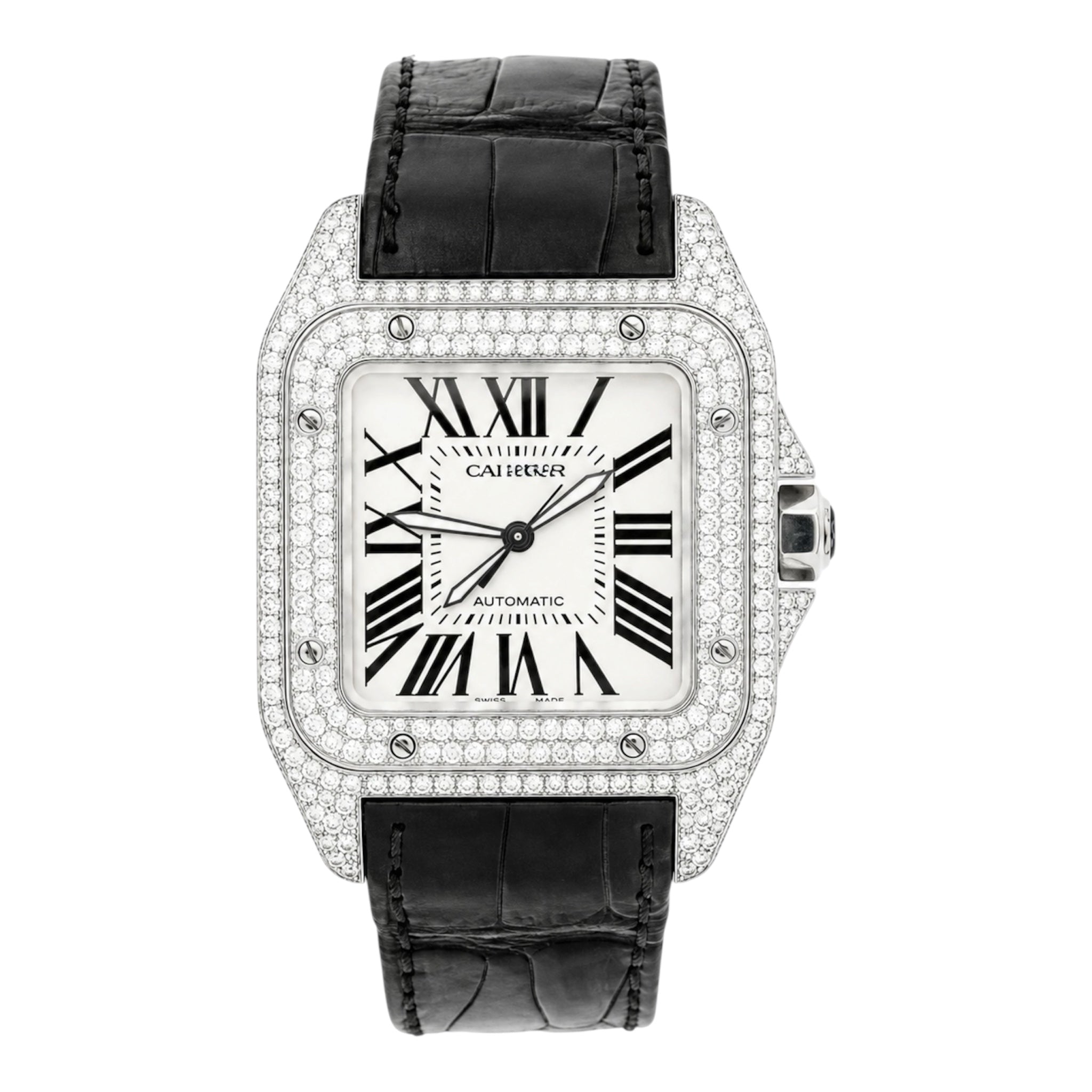 CTR Moissanite Watch – Silver & Black #9
