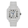 CTR Fully Iced Moissanite Watch – Silver Roman Dial #19