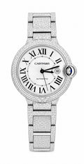 CTR Round Fully Iced Moissanite Watch – Silver #5