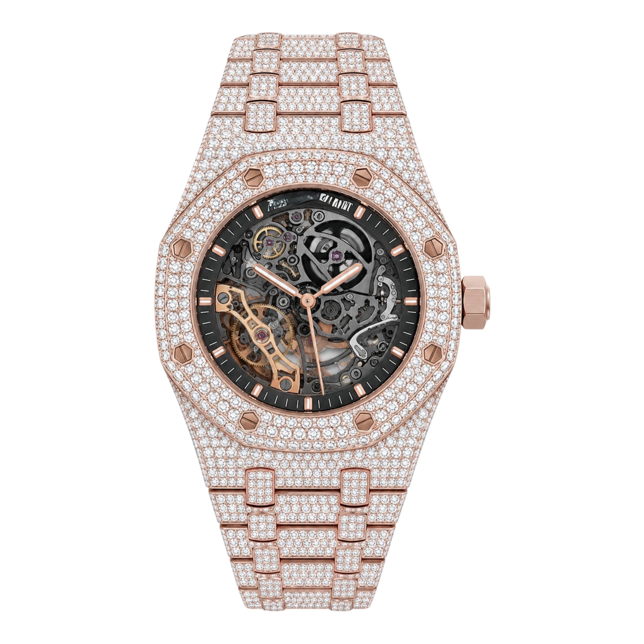 Aurelix Prestige Rose Skeleton Watch