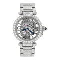 CTR Round Skeleton Fully Iced Moissanite Watch – Silver #14