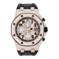 Aurelix Prestige Collection – Rose Gold & Black Iced Moissanite Watch