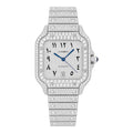 CTR Fully Iced Moissanite Watch – All Silver Arabic Dial #18
