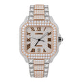 CTR Fully Iced Moissanite Watch – Rose Gold & Silver Two-Tone #25
