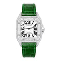 CTR Moissanite Watch – Silver & Emerald Green #8